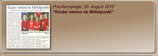 Preußenspiegel, 25. August 2010” “Kinder stehen im Mittelpunkt”